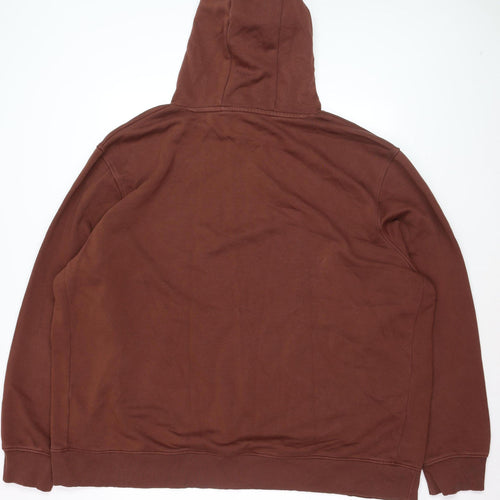 Next Men’s Brown 4XL Pullover Hoodie Sweatshirt Fleece