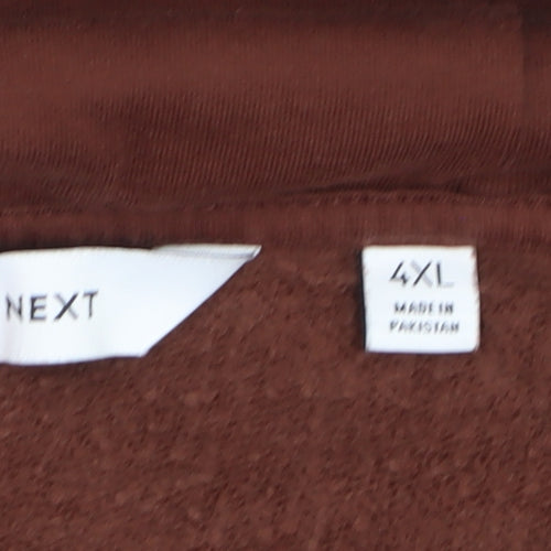 Next Men’s Brown 4XL Pullover Hoodie Sweatshirt Fleece