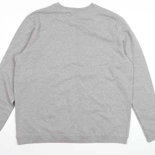 Teemill Men's Grey Graphic Print Sweatshirt 2XL Organic Cotton Crew Neck