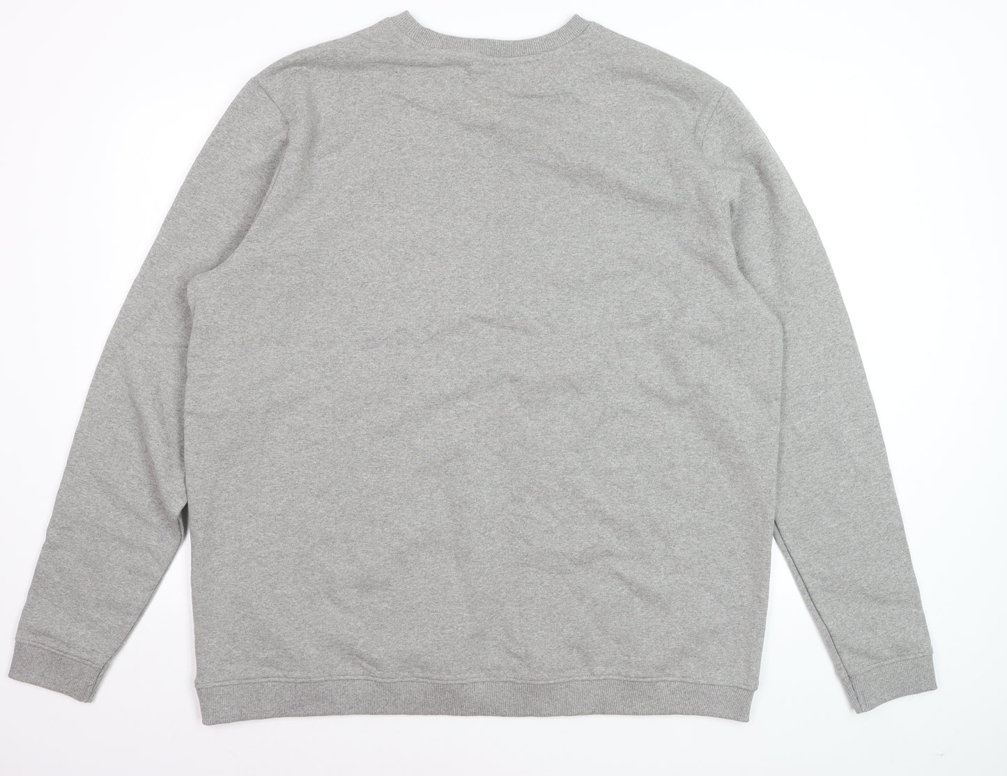 Teemill Men's Grey Graphic Print Sweatshirt 2XL Organic Cotton Crew Neck