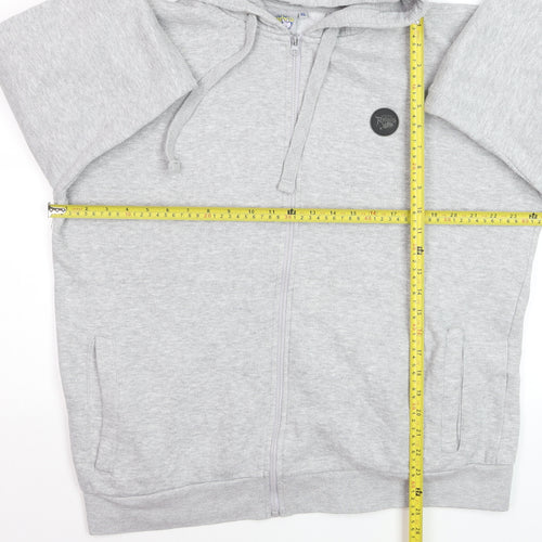 Leeds Rhinos Mens Grey XL Full Zip Hoodie Sweatshirt
