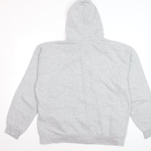 Leeds Rhinos Mens Grey XL Full Zip Hoodie Sweatshirt