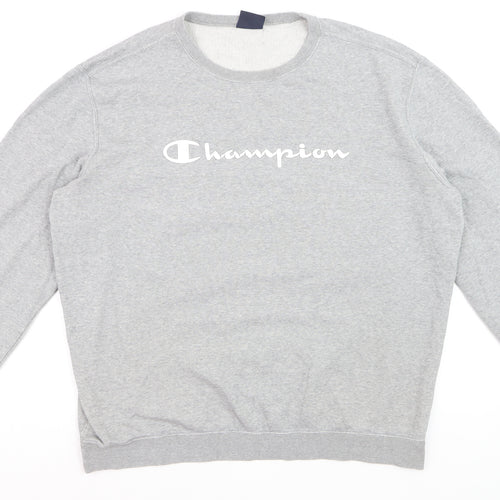 Champion Men's Grey 2XL Crew Neck Pullover Sweatshirt