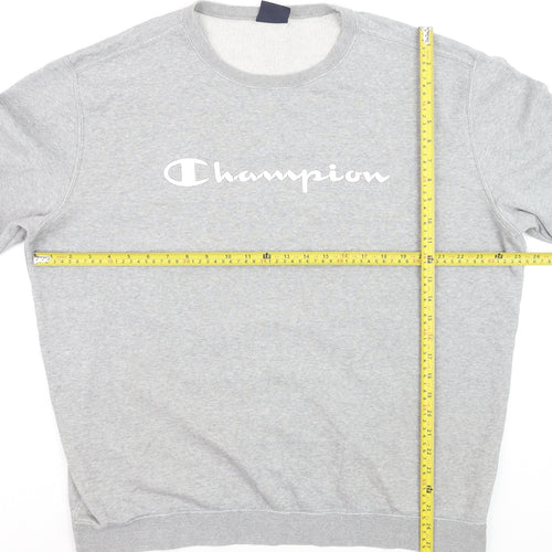 Champion Men's Grey 2XL Crew Neck Pullover Sweatshirt