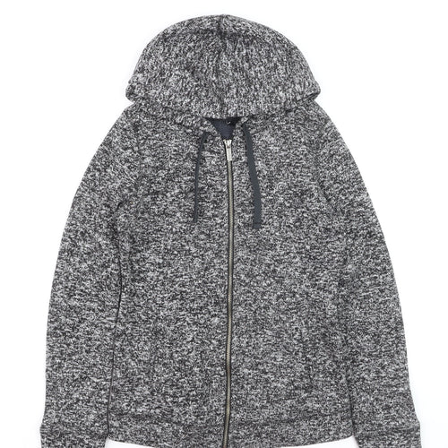 Next Women Grey Size 6 Hooded Knit Full Zip Activewear Jacket