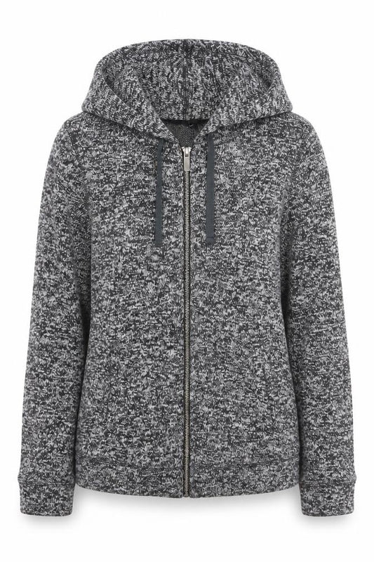 Next Women Grey Size 6 Hooded Knit Full Zip Activewear Jacket