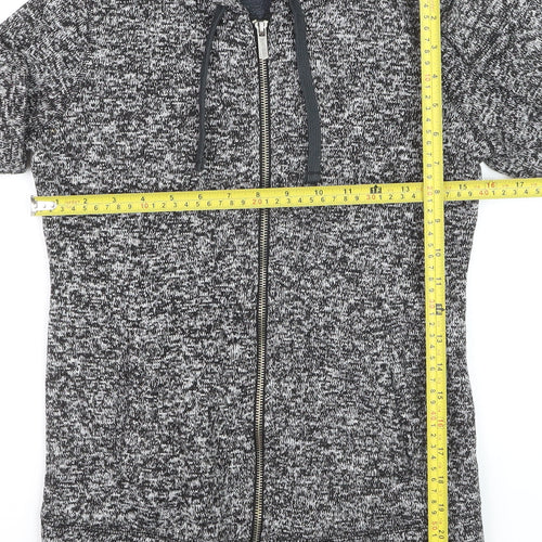 Next Women Grey Size 6 Hooded Knit Full Zip Activewear Jacket