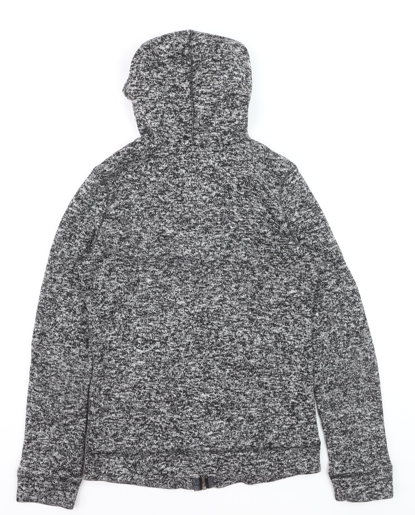 Next Women Grey Size 6 Hooded Knit Full Zip Activewear Jacket