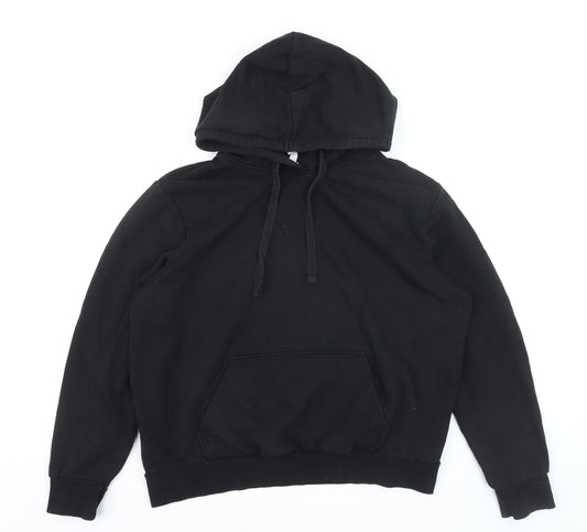 DIVIDED Men’s Black Pullover Hoodie L Fleece Cotton Blend