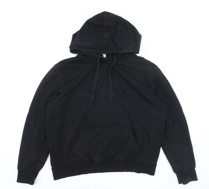 DIVIDED Men’s Black Pullover Hoodie L Fleece Cotton Blend
