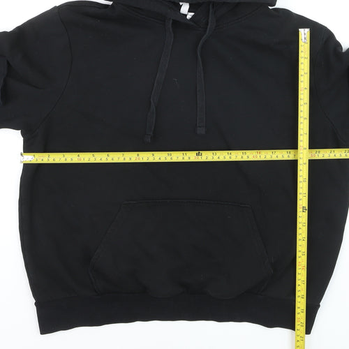 DIVIDED Men’s Black Pullover Hoodie L Fleece Cotton Blend