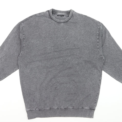 JD Williams Women Grey Cotton Sweatshirt Size 12 Crew Neck Pullover