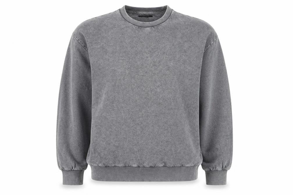 Front view of JD Williams Women Grey Cotton Sweatshirt, size 12, Crew Neck Pullover