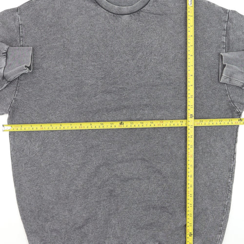 JD Williams Women Grey Cotton Sweatshirt Size 12 Crew Neck Pullover