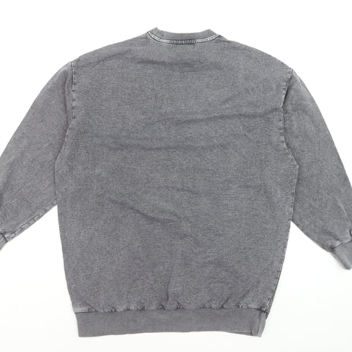 JD Williams Women Grey Cotton Sweatshirt Size 12 Crew Neck Pullover
