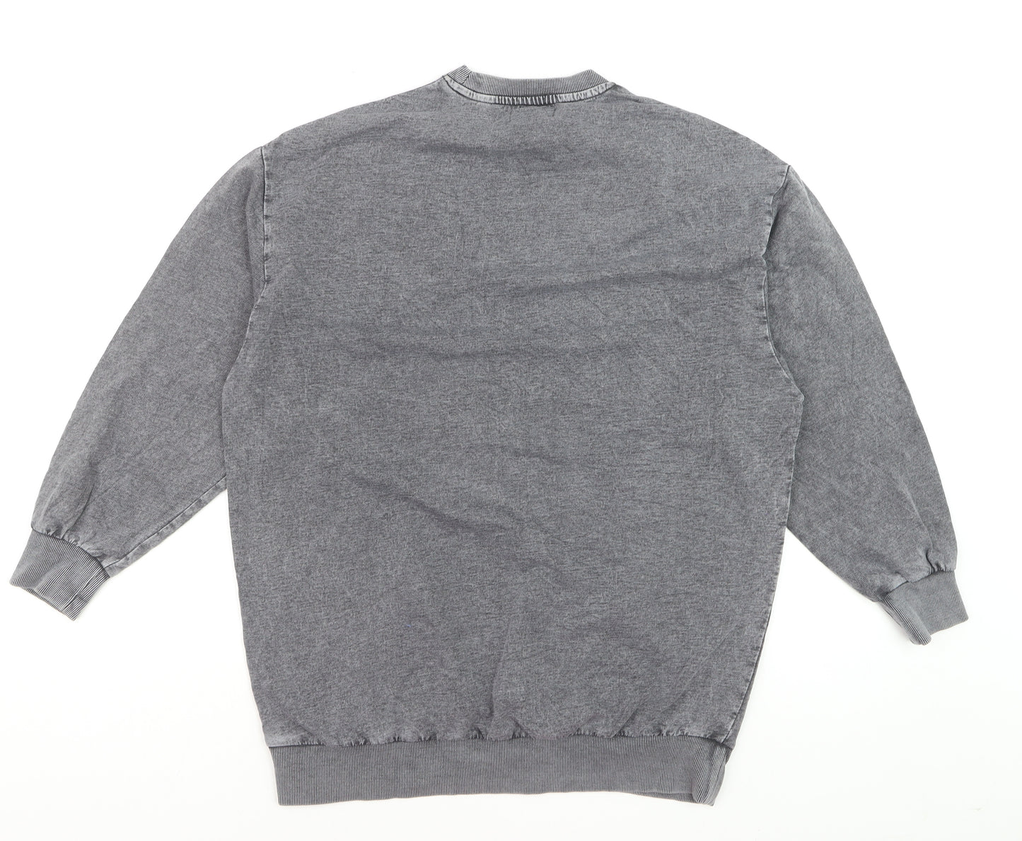 JD Williams Women Grey Cotton Sweatshirt Size 12 Crew Neck Pullover