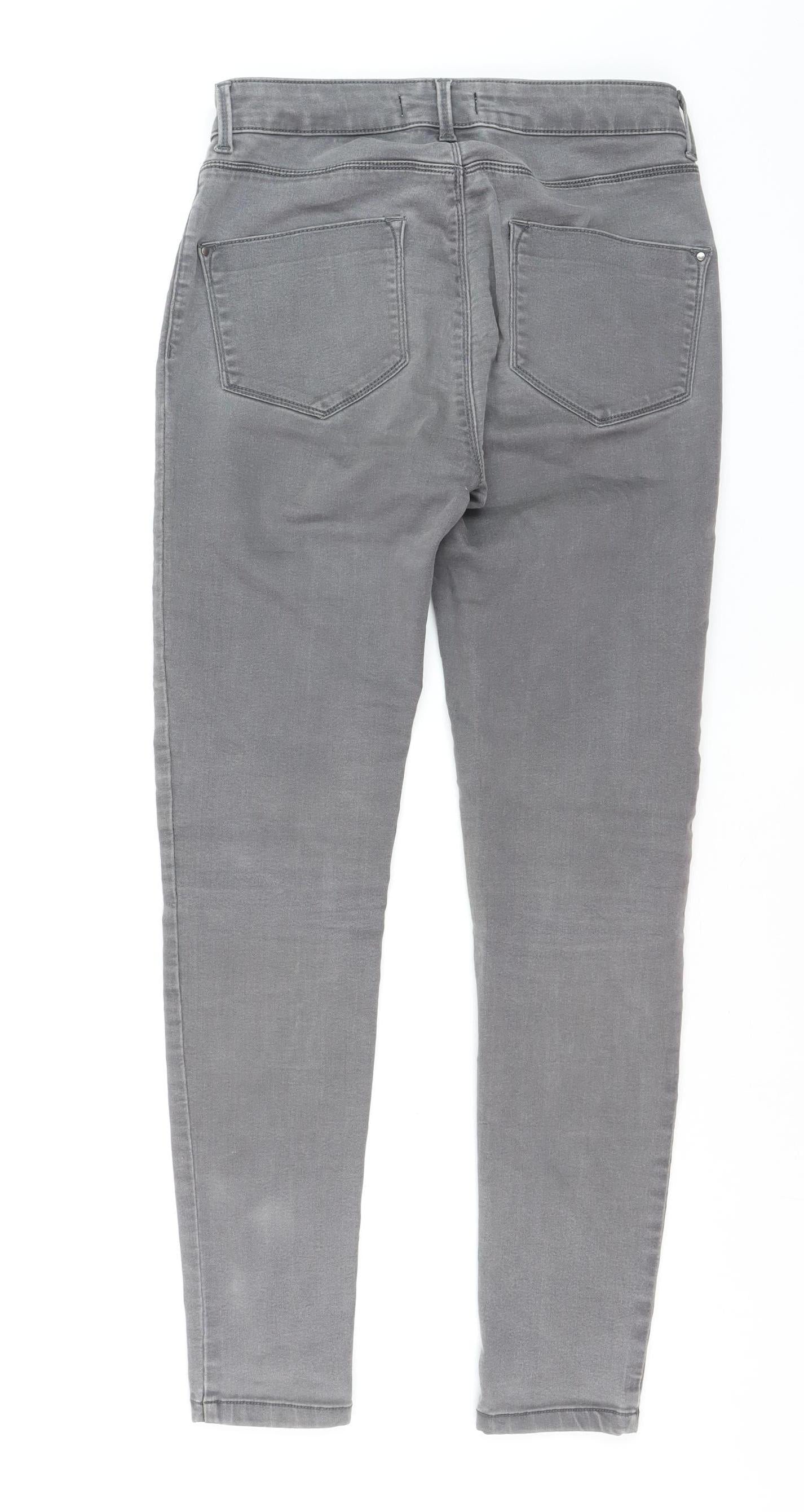 Dorothy Perkins FRANKIE Women's Grey Size 10 Skinny Jeans