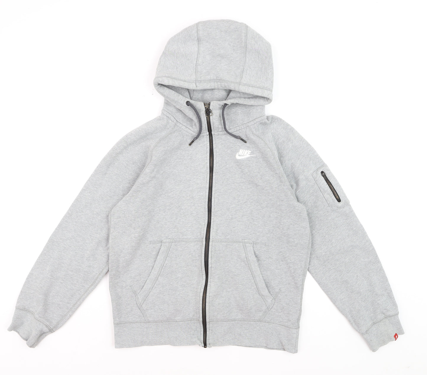 Nike Men's Grey Full Zip Hoodie Small Fleece Sweatshirt
