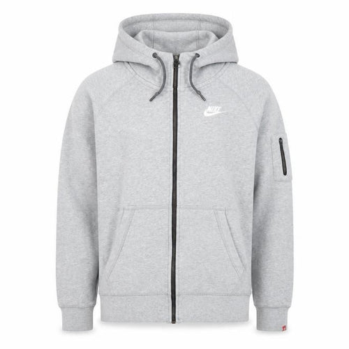 Nike Men's Grey Full Zip Hoodie Small Fleece Sweatshirt