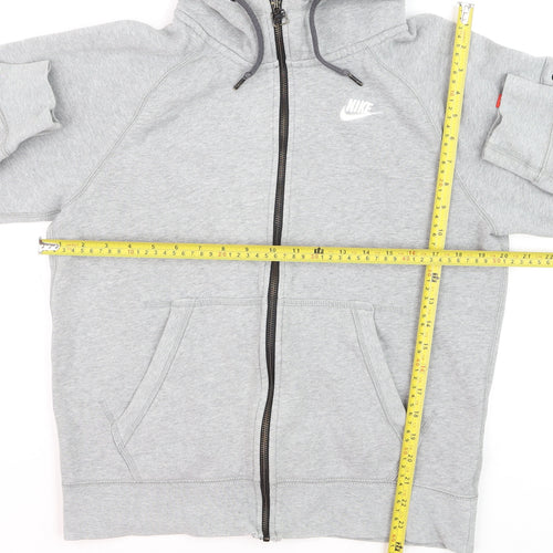 Nike Men's Grey Full Zip Hoodie Small Fleece Sweatshirt