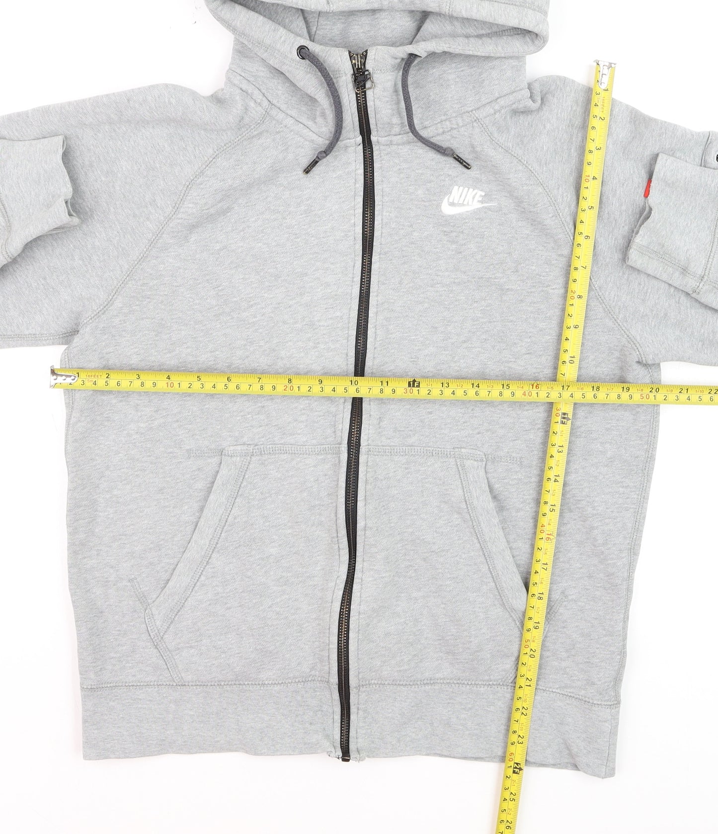 Nike Men's Grey Full Zip Hoodie Small Fleece Sweatshirt