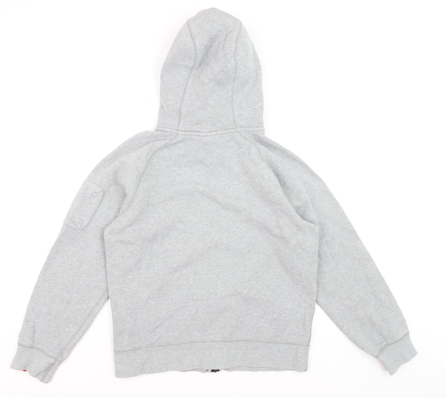 Nike Men's Grey Full Zip Hoodie Small Fleece Sweatshirt