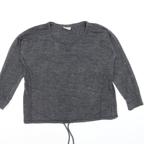 Next Women Grey Pullover Sweatshirt Size 14 Cotton Blend