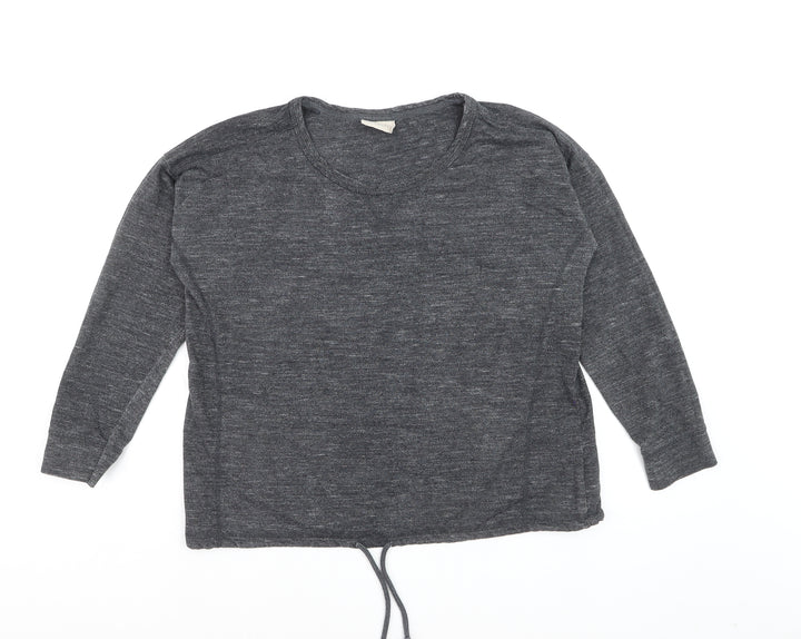 Next Women Grey Pullover Sweatshirt Size 14 Cotton Blend