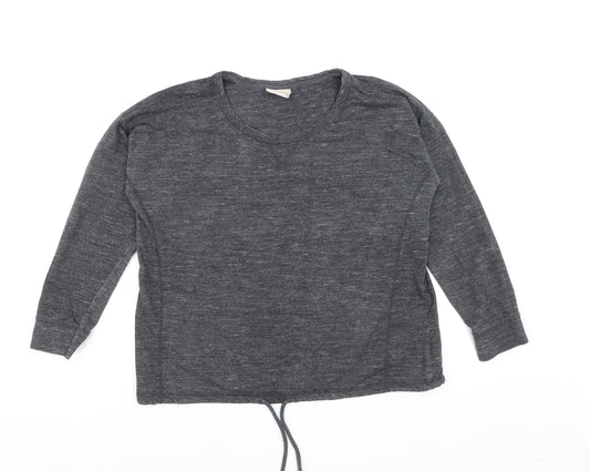 Next Women Grey Pullover Sweatshirt Size 14 Cotton Blend