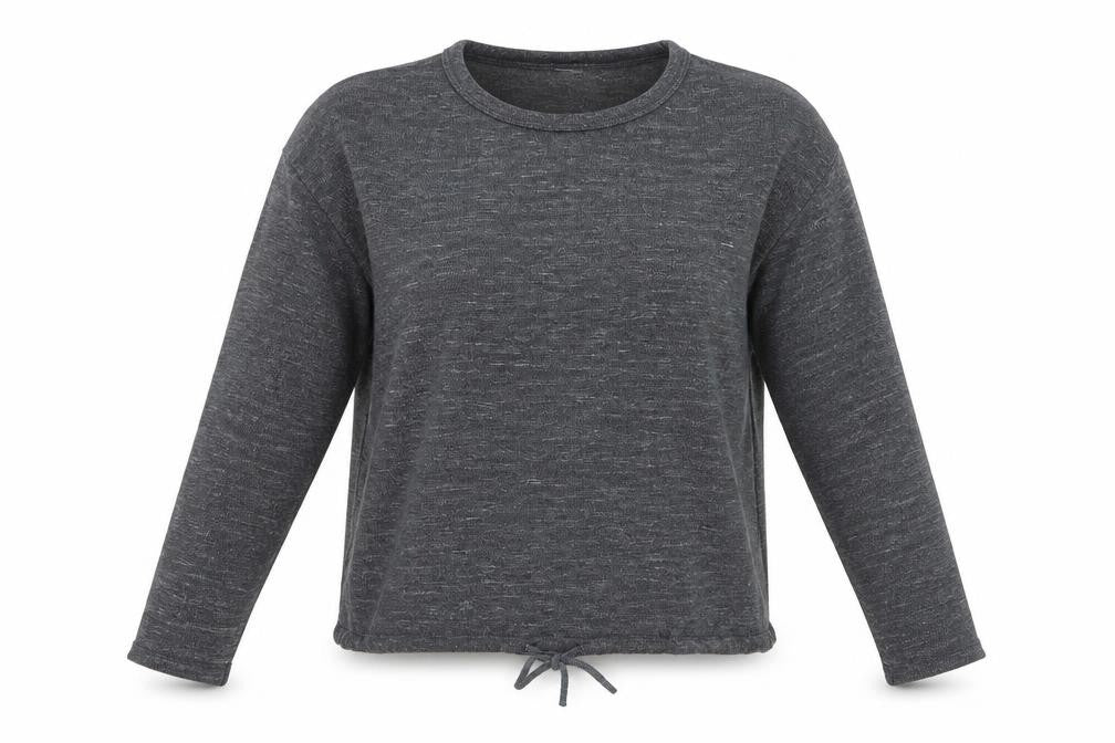 Front view of Next Women Grey Pullover Sweatshirt, size 14, Cotton Blend