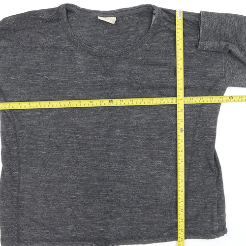 Next Women Grey Pullover Sweatshirt Size 14 Cotton Blend