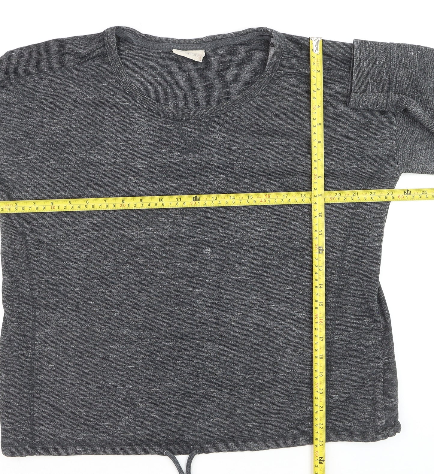 Next Women Grey Pullover Sweatshirt Size 14 Cotton Blend
