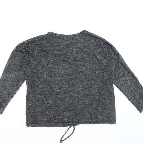 Next Women Grey Pullover Sweatshirt Size 14 Cotton Blend