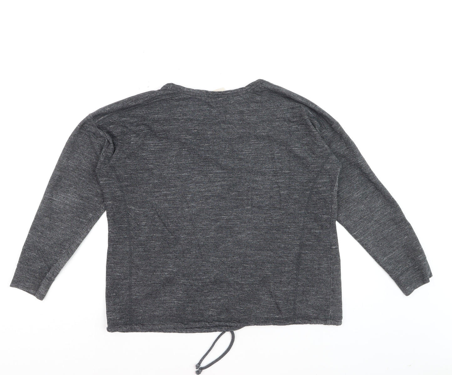 Next Women Grey Pullover Sweatshirt Size 14 Cotton Blend
