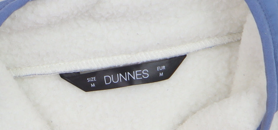 Dunnes Women Ivory Blue Fleece Basic Jacket Size M