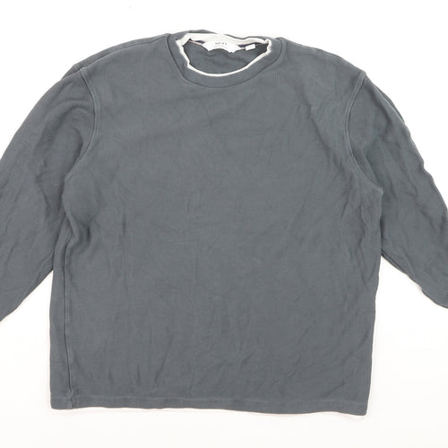 Next Men’s Grey Regular Fit Long Sleeve Cotton Top M