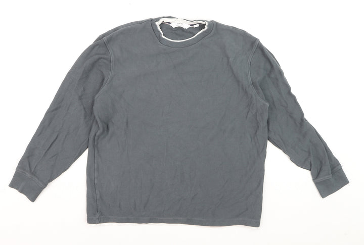 Next Men’s Grey Regular Fit Long Sleeve Cotton Top M