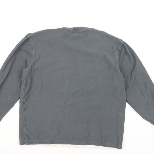 Next Men’s Grey Regular Fit Long Sleeve Cotton Top M