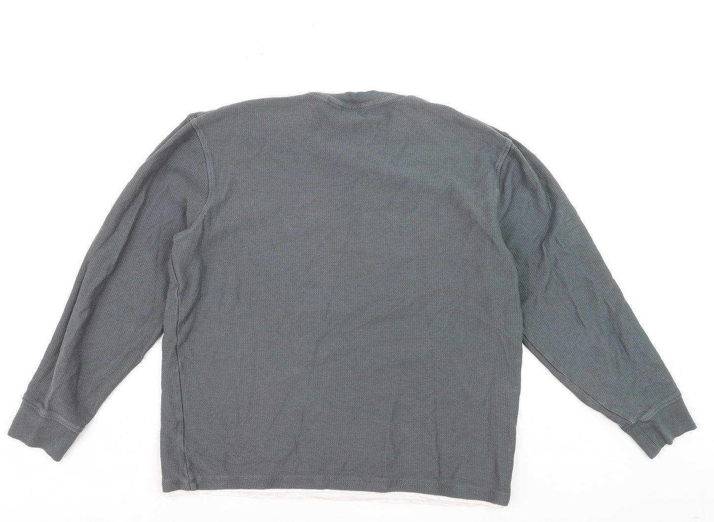 Next Men’s Grey Regular Fit Long Sleeve Cotton Top M