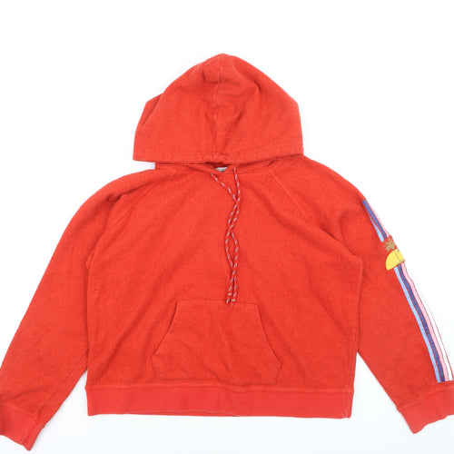 Faherty Boys Red Pullover Hoodie XL Cotton Blend Kangaroo Pocket