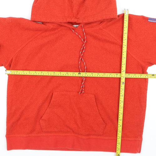 Faherty Boys Red Pullover Hoodie XL Cotton Blend Kangaroo Pocket