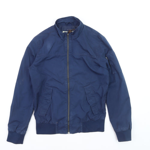 Levi's Men's Blue Cotton Bomber Jacket Size S Casual Zip-Up