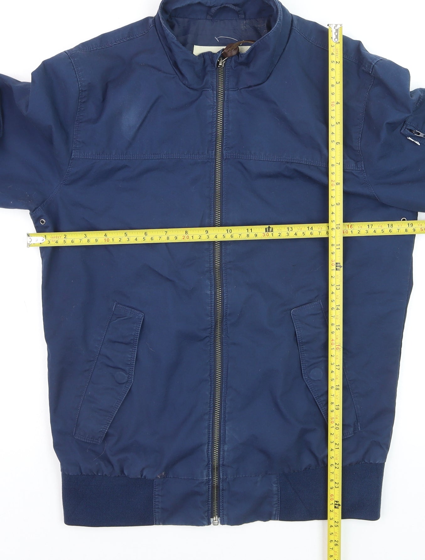 Levi's Men's Blue Cotton Bomber Jacket Size S Casual Zip-Up
