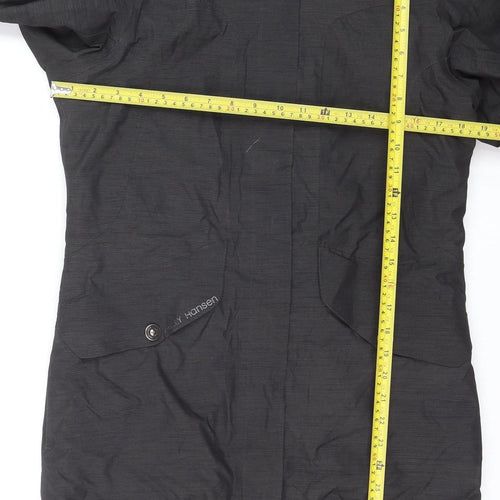 Helly Hansen Mens Black Parka Coat S Waterproof Hooded Winter Jacket