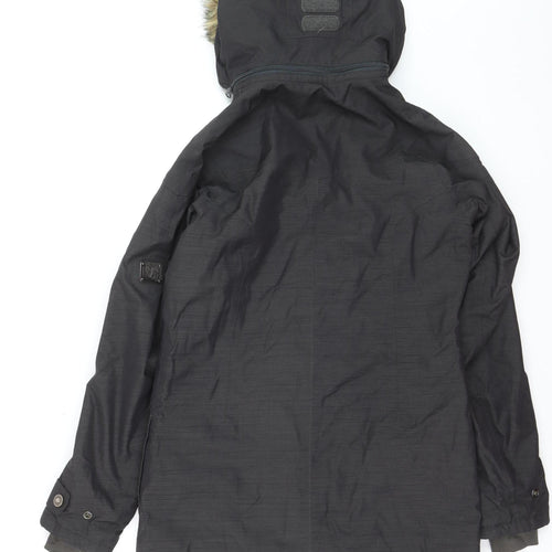 Helly Hansen Mens Black Parka Coat S Waterproof Hooded Winter Jacket