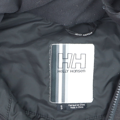 Helly Hansen Mens Black Parka Coat S Waterproof Hooded Winter Jacket