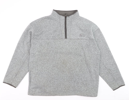 Weird Fish Men's Grey XL 1/4 Zip Fleece Sweatshirt Pullover