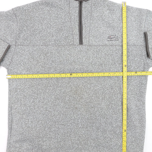 Weird Fish Men's Grey XL 1/4 Zip Fleece Sweatshirt Pullover