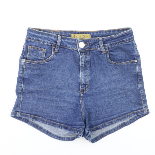 Ricca Jeans Women's Blue Denim High Rise Shorts Size 16
