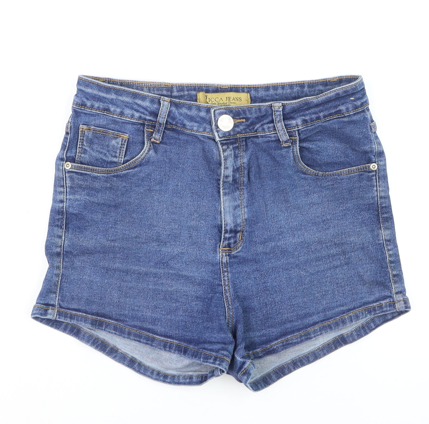 Ricca Jeans Women's Blue Denim High Rise Shorts Size 16